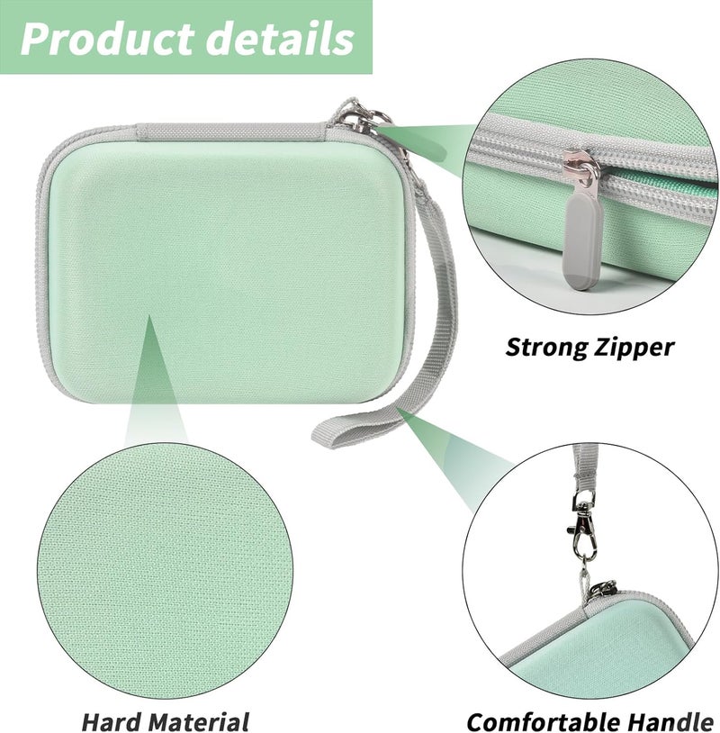 Grapsa Digital Camera Case for CAMKORY/for Kodak Pixpro/for VAHOIALD/for Sony DSCW800 830/ for Canon PowerShot 180 190. Vlogging Cameras Storage Holder for Accessories (Box Only)-Green - Image 4